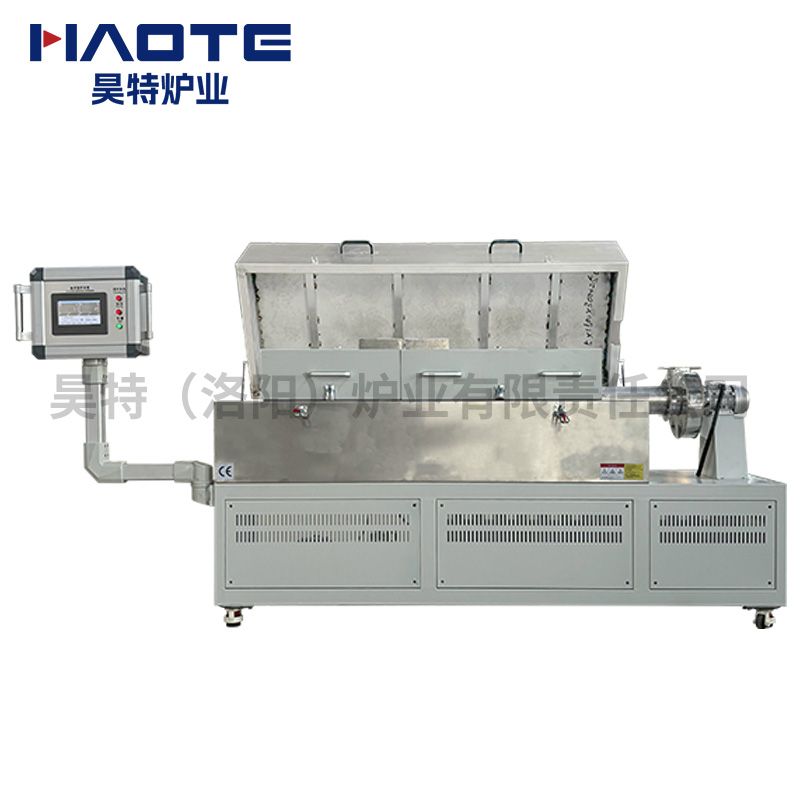  管式爐直徑60+90，橢圓形管子，加熱區(qū)1300，包含抽風機+不銹鋼罩